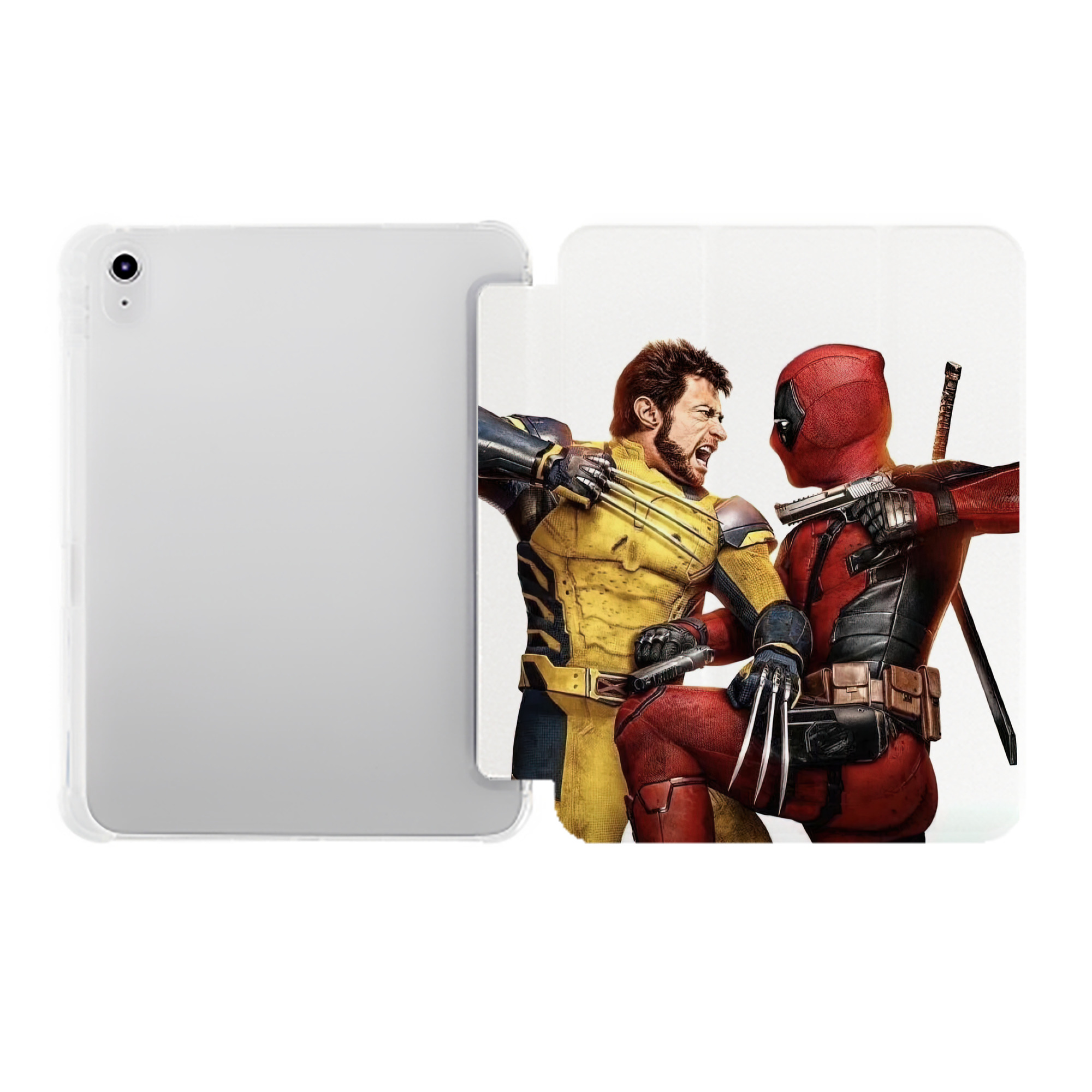 （画像用） Deadpool デッドプール IPad ケース ペン収納付き 三つ折りスタンド PUレザー×シリコン 対応機種9.5/10.5/10.9インチ